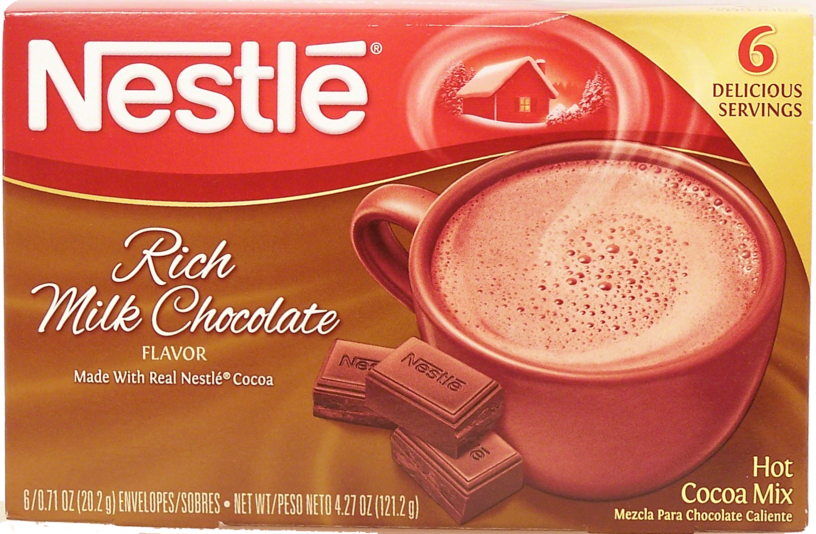 Nestle  rich milk chocolate flavor hot cocoa mix, 6 .71-oz. envelopes Full-Size Picture